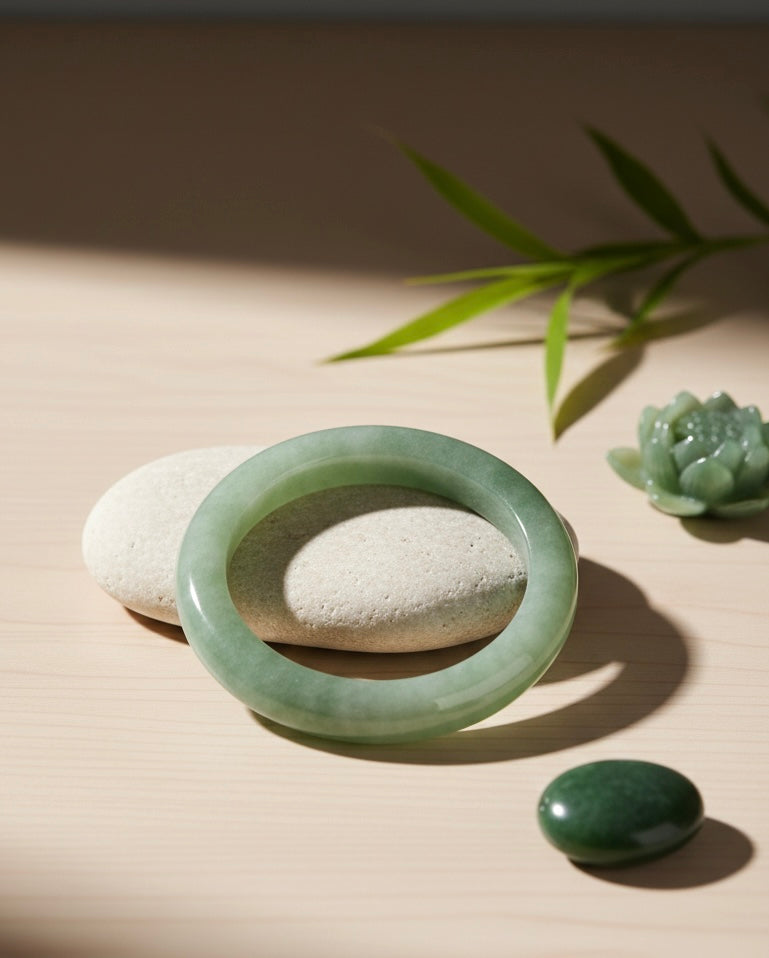 Jade Sacred Balance Band Ring - Unisex