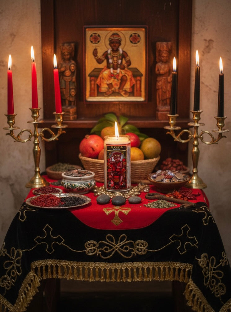 Elegua 3-Day Ritual Candle For Guidance Opening Roads & Spiritual Alignment