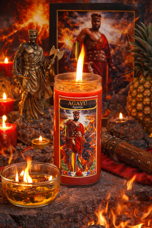 Agayú (Aganju) 3-Day Ritual Candle – Strength, Breakthrough & Earth Fire Energy