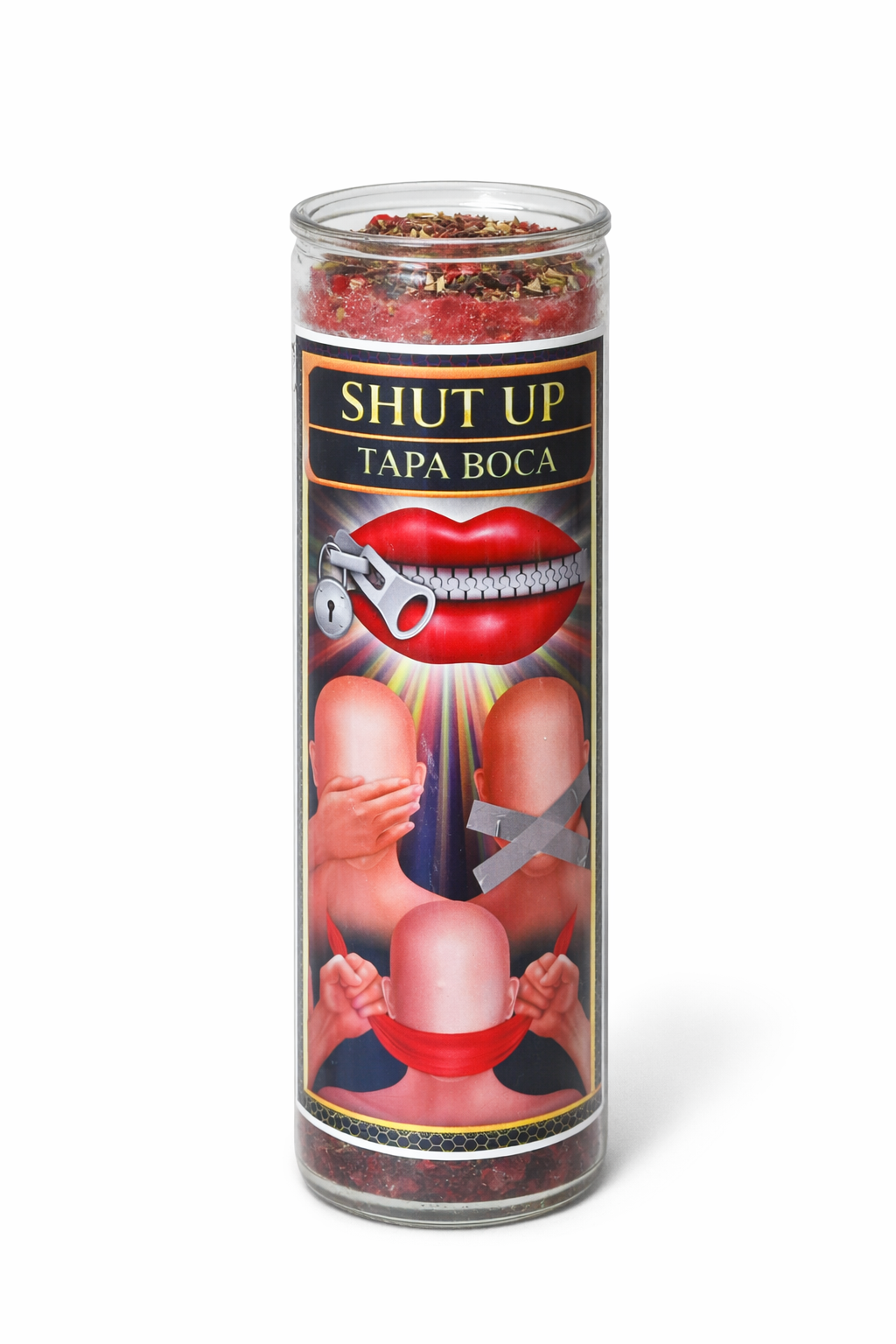 Stop Gossip 7-Day Candle Ritual Set with Dragon’s Blood Incense Resin and Herbs for Calming Chaos and Protection