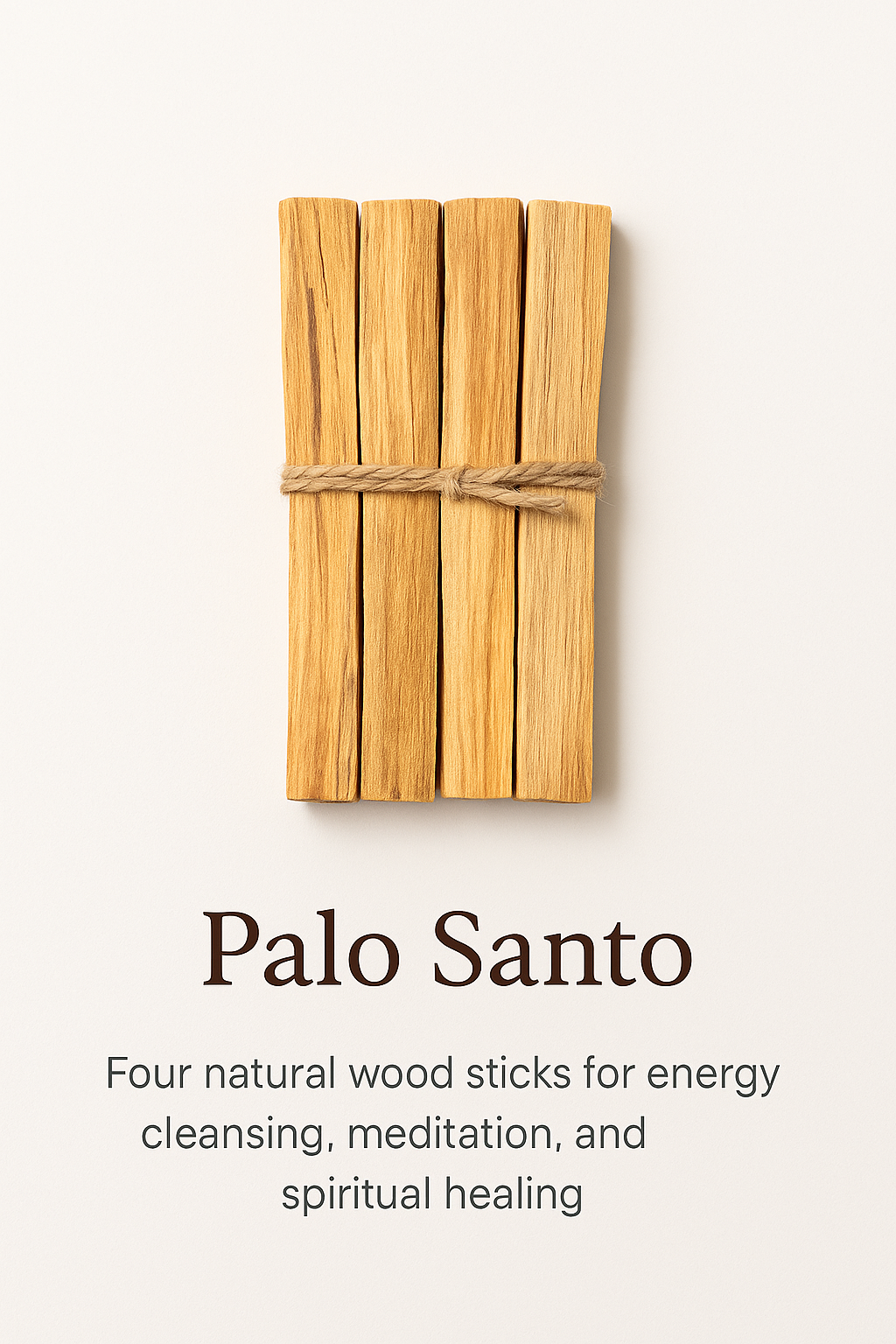 Palo Santo Cleansing Sticks 4-Pack Authentic Holy Wood for Energy Clearing Meditation Spiritual Healing Natural Aromatic Therapy