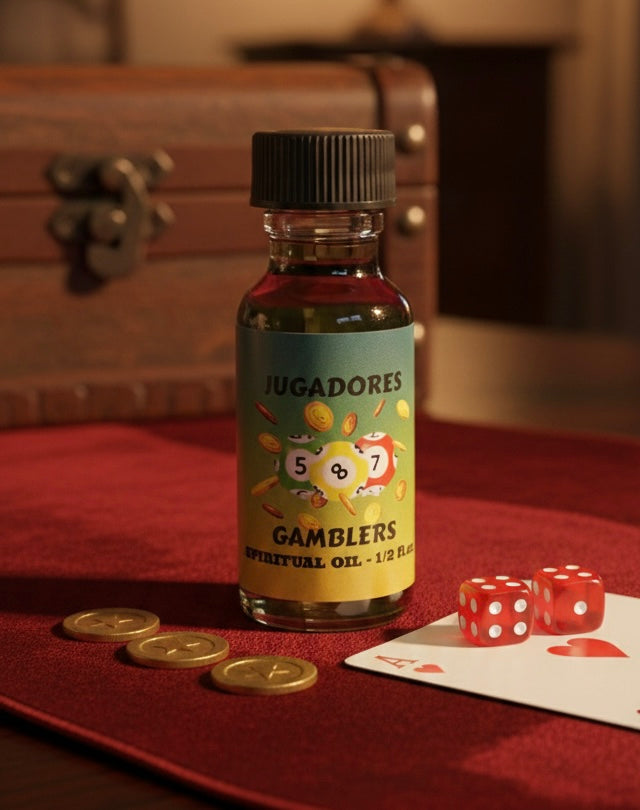Gamblers Spiritual Oil – Luck, Favor & Intention Ritual Oil (½ fl oz)
