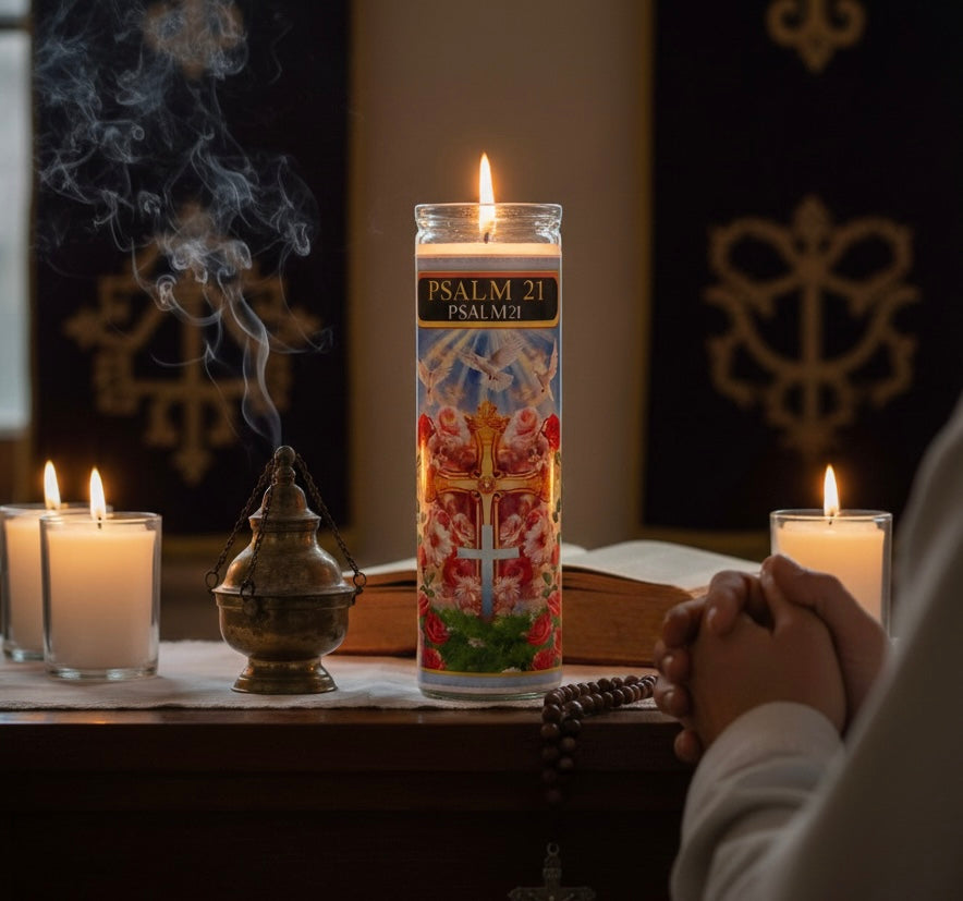 Psalm 21 7-Day Candle Ritual Set For Victory and Protection