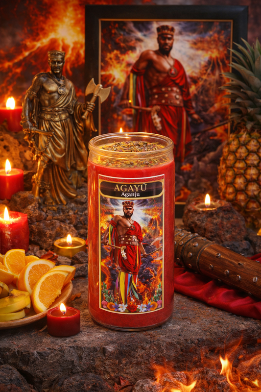 Agayú (Aganju) 3-Day Ritual Candle – Strength, Breakthrough & Earth Fire Energy
