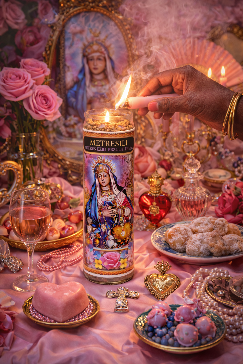 Erzulie Freda 7-Day Candle Ritual Set