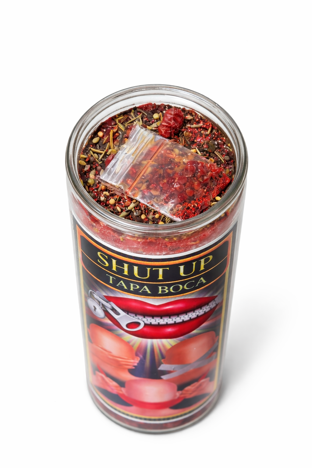 Stop Gossip 7-Day Candle Ritual Set with Dragon’s Blood Incense Resin and Herbs for Calming Chaos and Protection