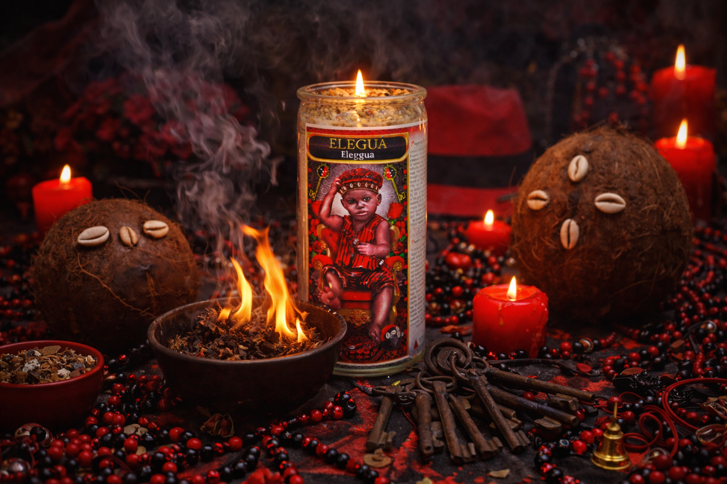 Elegua 3-Day Ritual Candle For Guidance Opening Roads & Spiritual Alignment