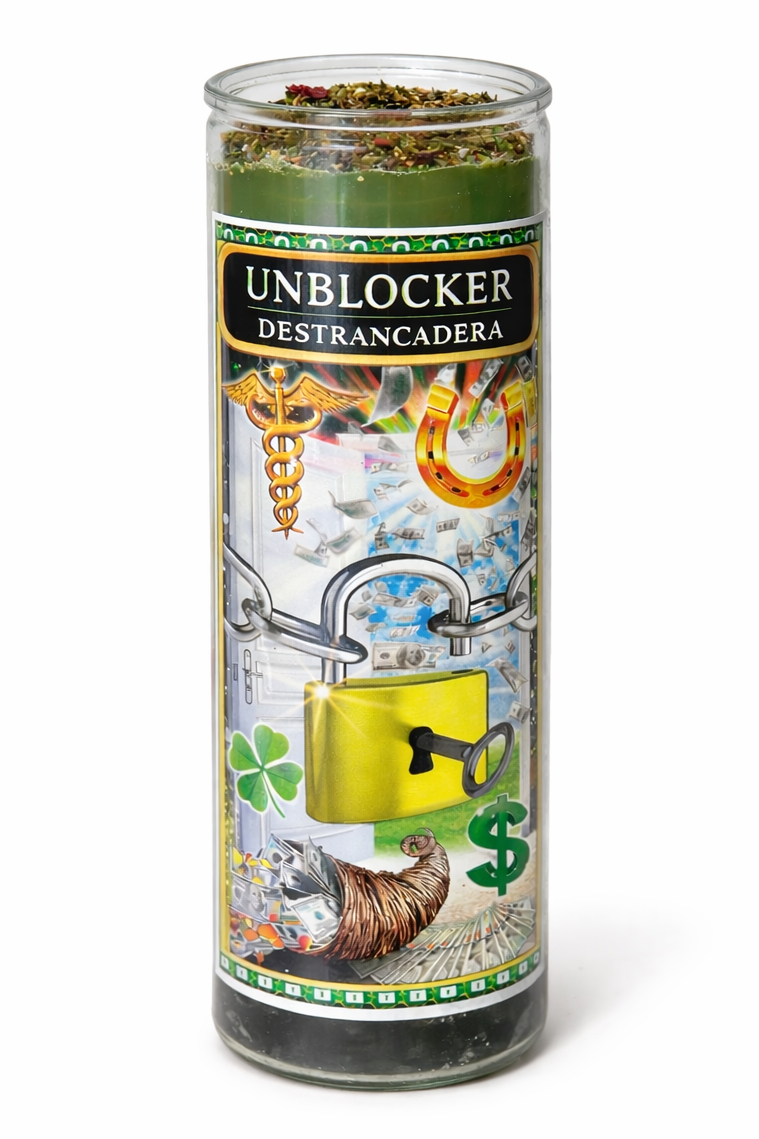 Financial Unblocker 7-Day Candle Ritual Set with Prosperity Oil & Herbs for Prosperity Energy & Financial Breakthrough