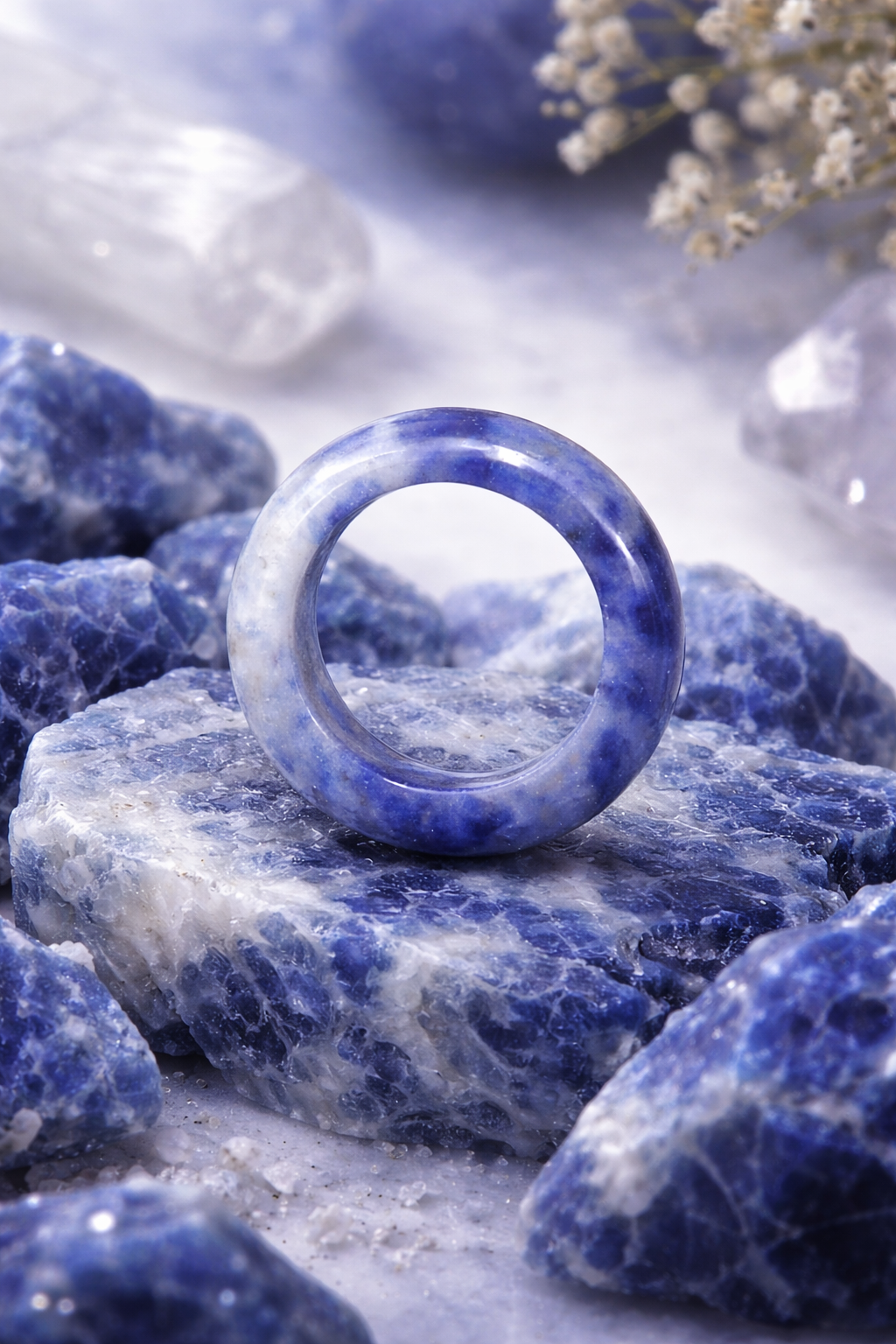 Sodalite Healing Stone Band for Clarity - Unisex