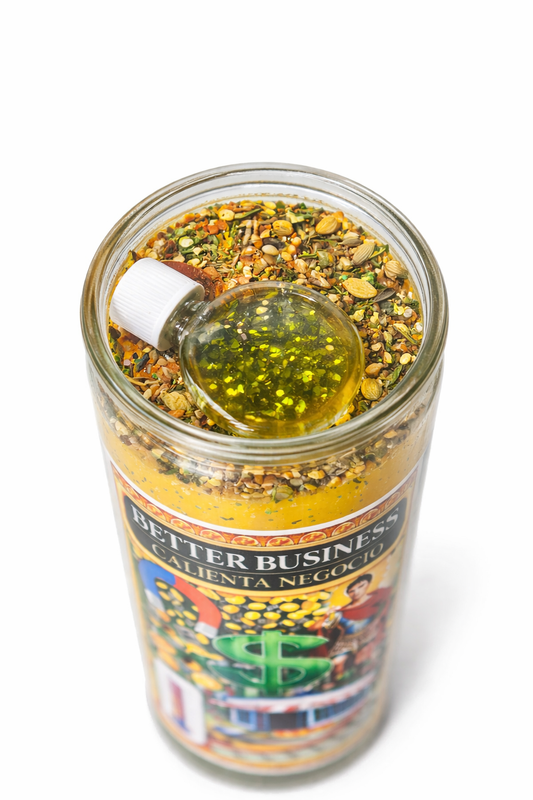 Better Business 7-Day Candle Ritual Set - Prosperity Oil and Herbs Included