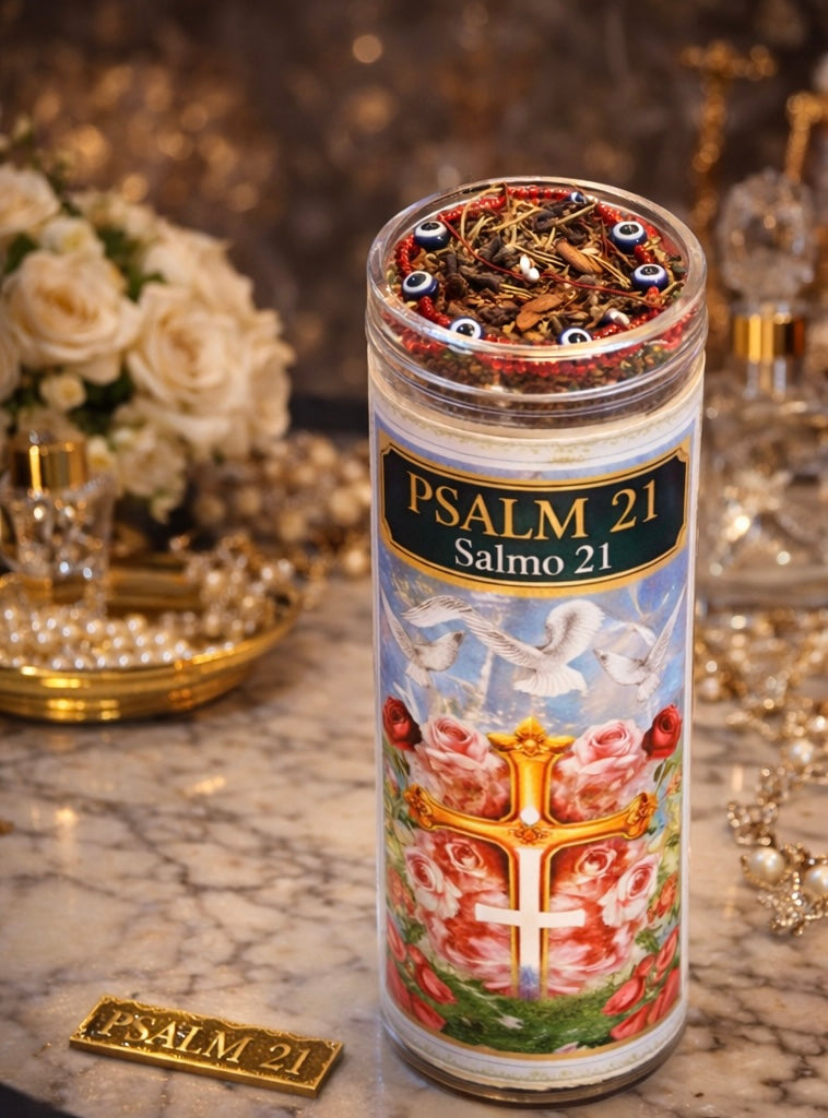 Psalm 21 7-Day Candle Ritual Set For Victory and Protection