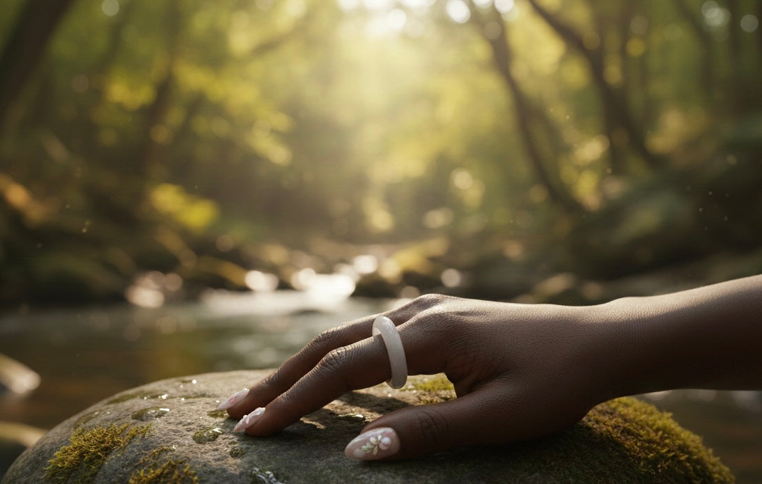 Clear Quartz Pure Clarity Band (Unisex) for Cleansing and Energy Amplification