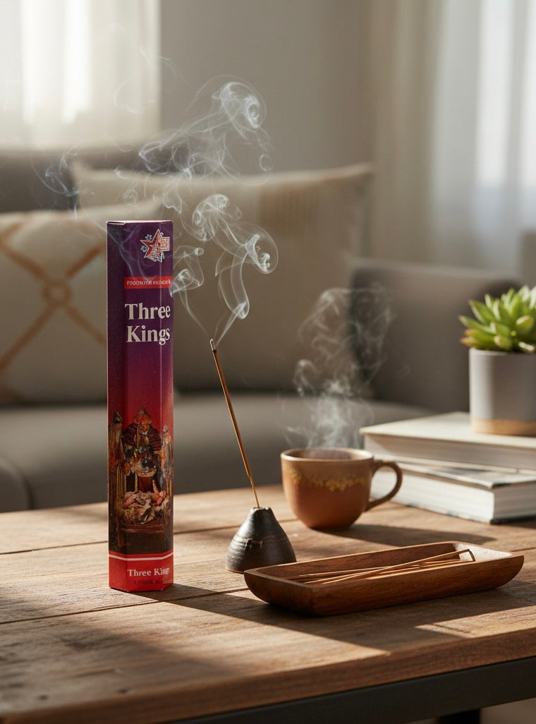 Three Kings Intention Incense – Frankincense, Myrrh & Spiritual Cleansing & Focus (20 Sticks)