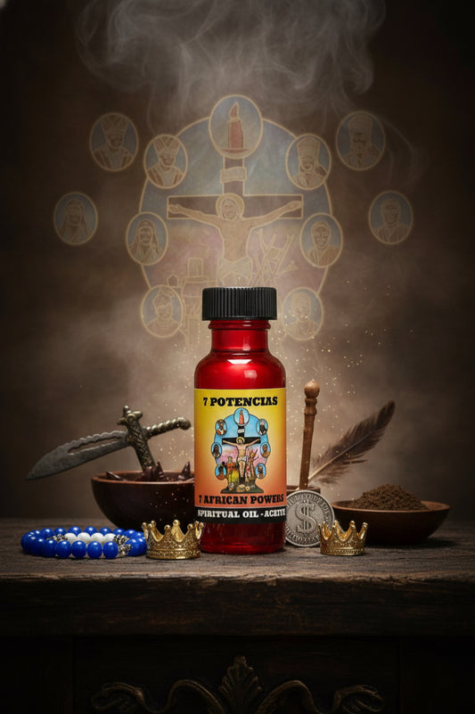 7 African Powers Spiritual Oil for Orisha Protection & Blessings