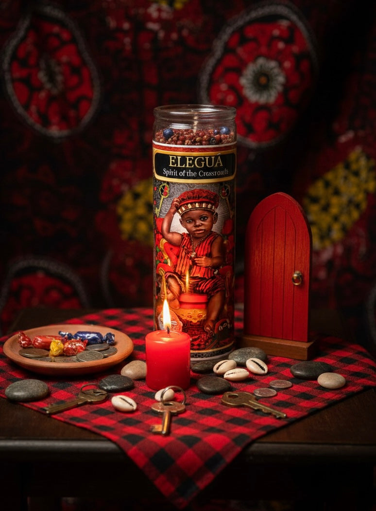 Elegua 7-Day Orisha of the Crossroads Candle Ritual Kit