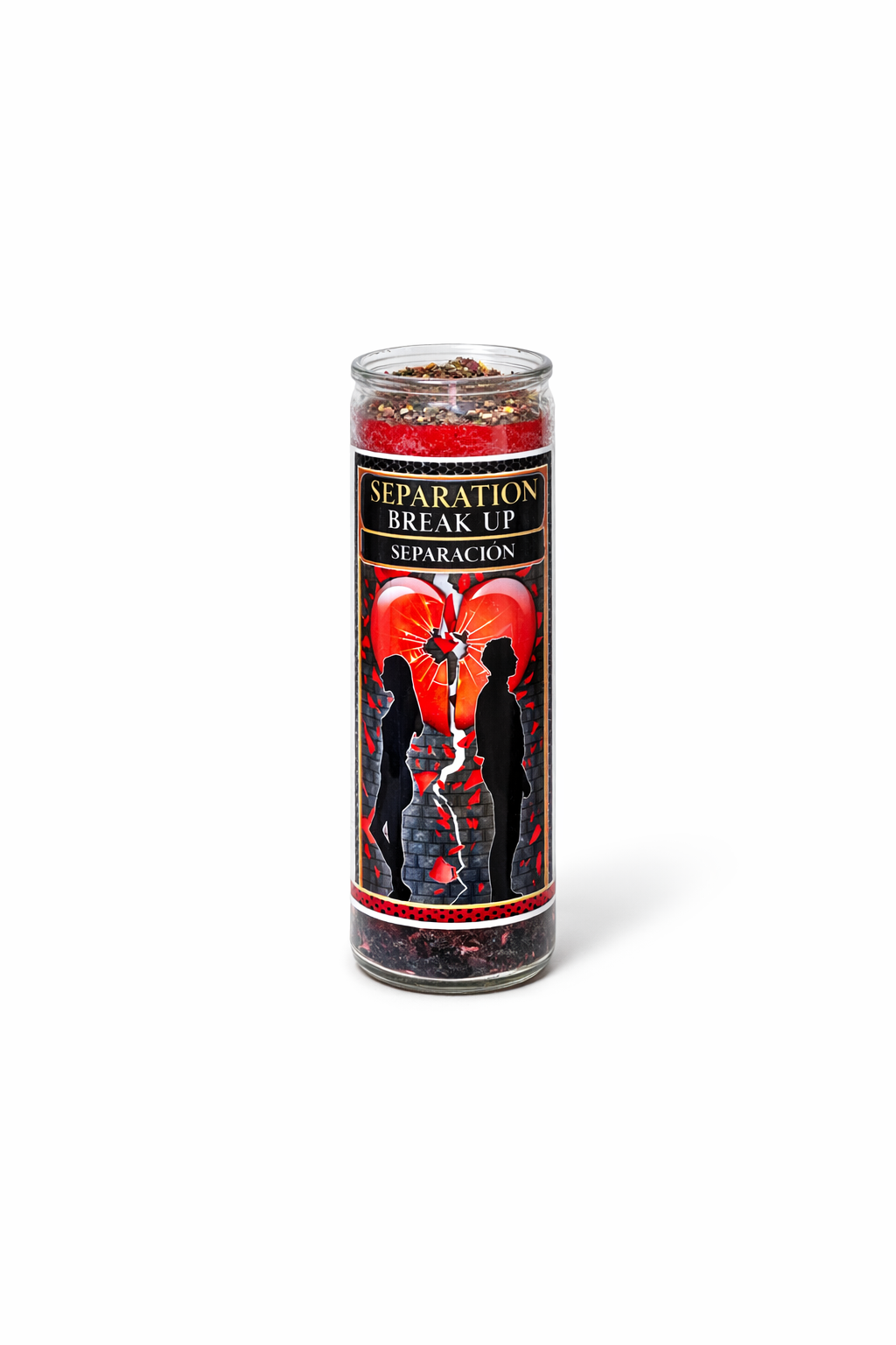 Separation Break-Up 7-Day Candle Ritual Set with Dragon's Blood Incense Resin & Sacred Herbal Blend for Emotional Release and Cord-Cutting