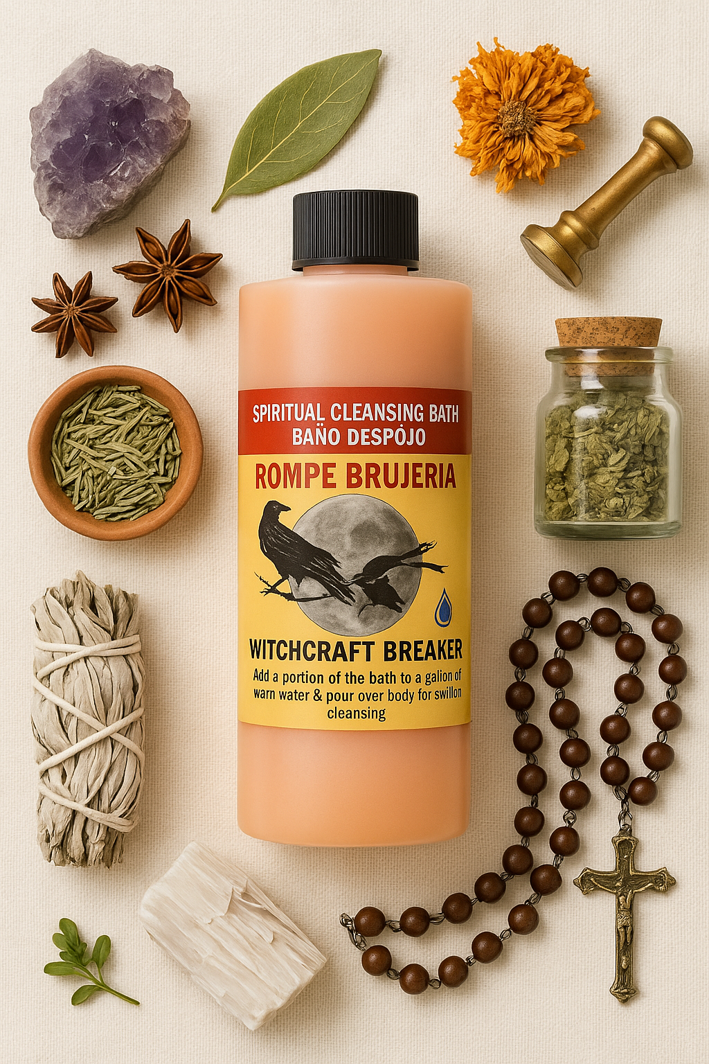 Rompe Brujería Spiritual Cleansing Bath - Witchcraft Breaker - Espiritual Baño - Remove Hexes, Evil Eye & Blockages
