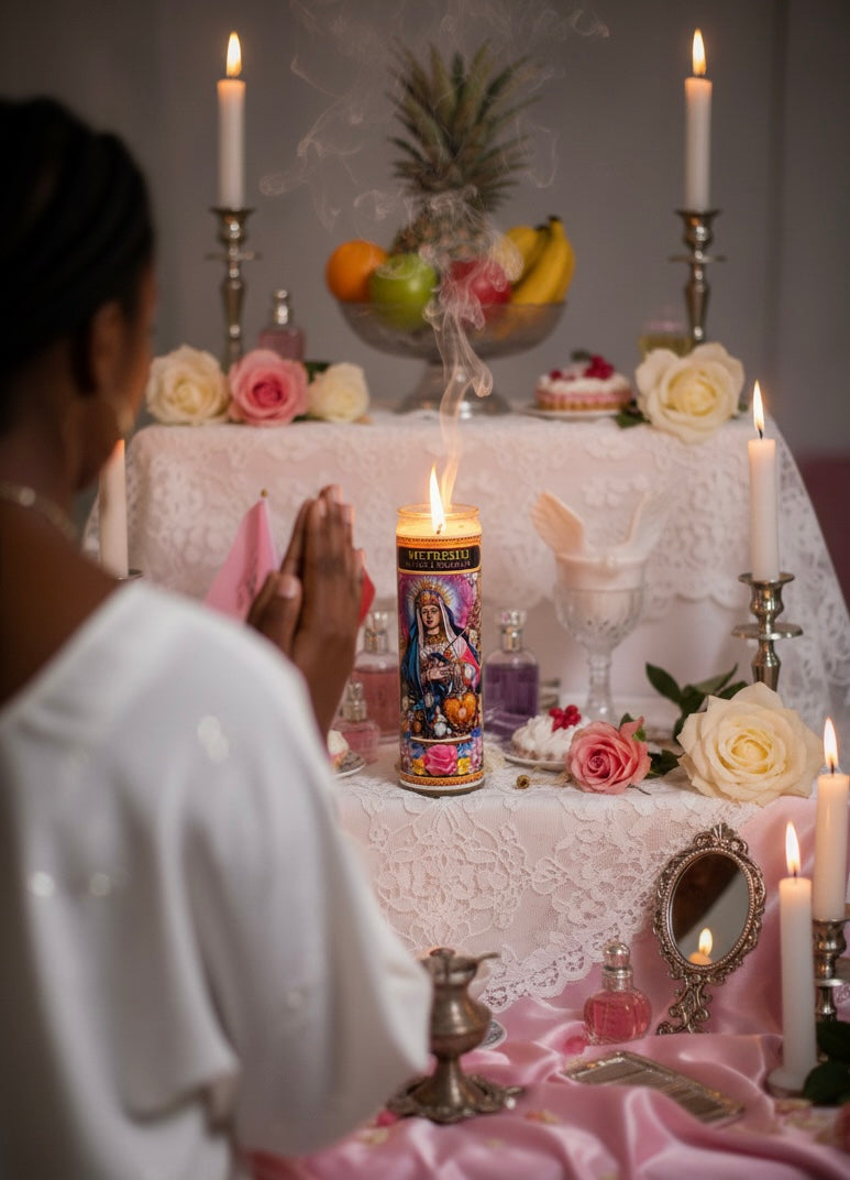 Erzulie Freda 7-Day Candle Ritual Set