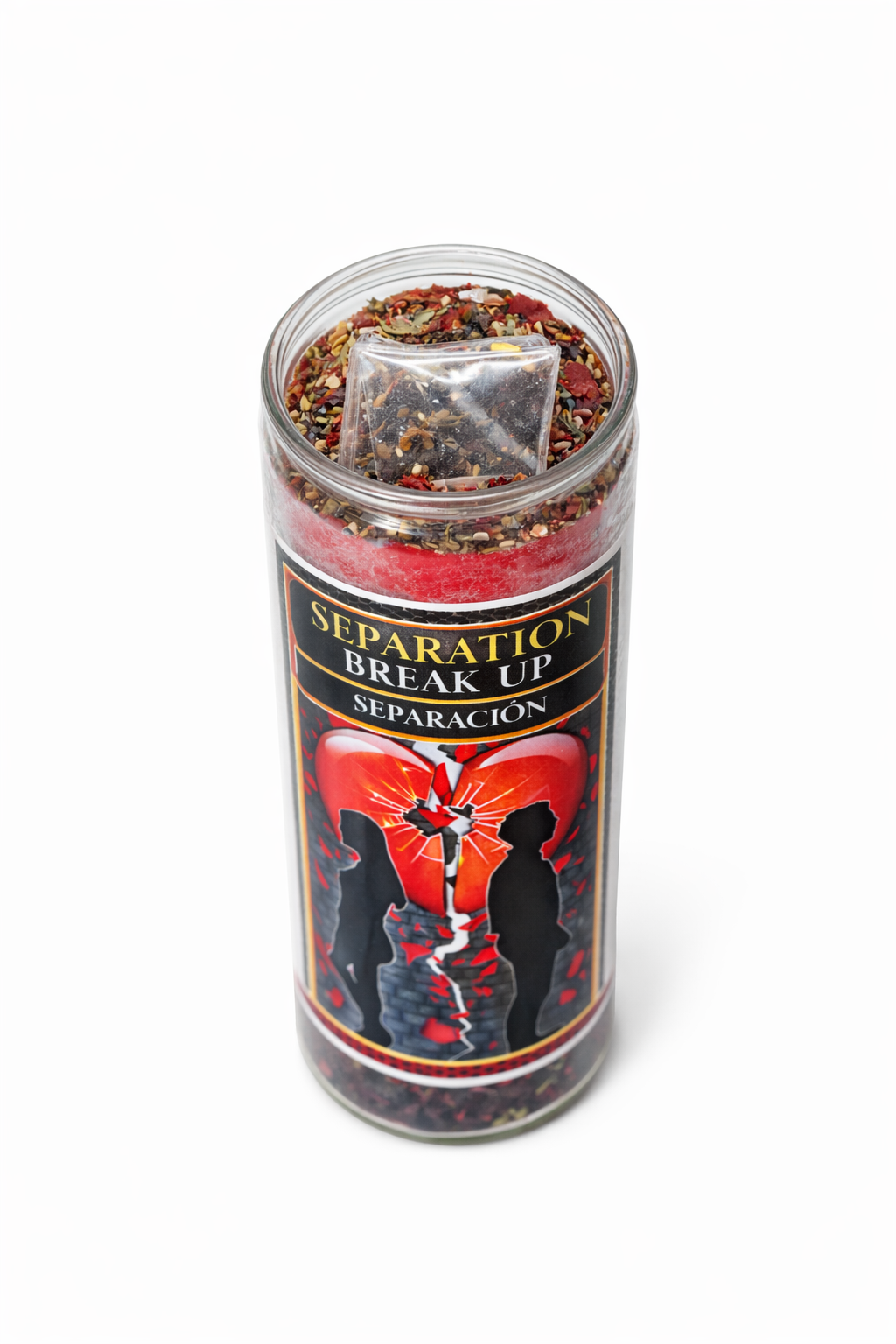 Separation Break-Up 7-Day Candle Ritual Set with Dragon's Blood Incense Resin & Sacred Herbal Blend for Emotional Release and Cord-Cutting