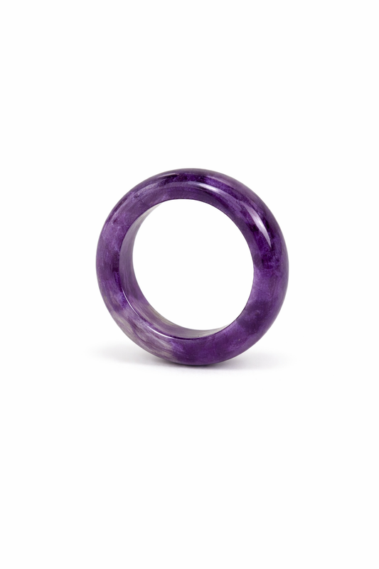 Amethyst Calming Healing Crystal Band for Peace and Clarity – Unisex