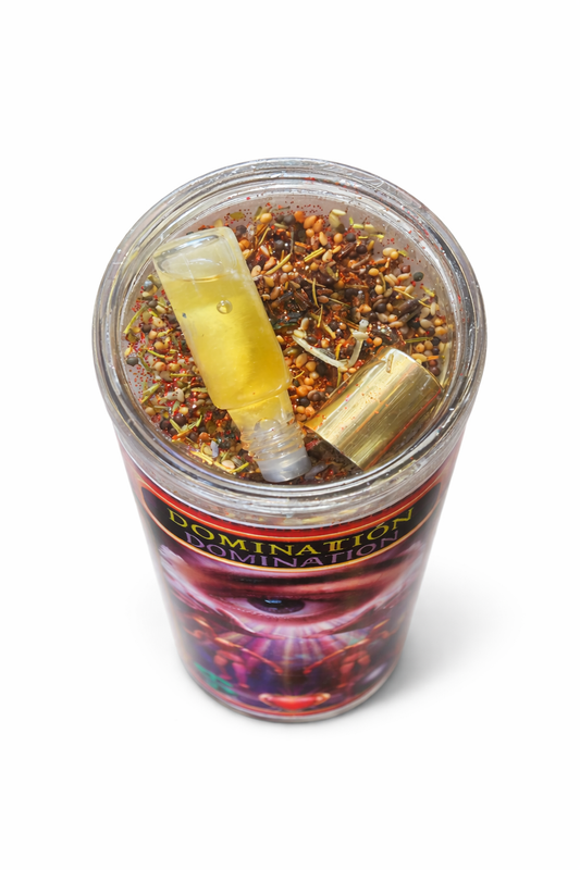 Domination 7-Day Candle Ritual Set with Domination Oil and Herbs for Confidence Leadership and Personal Control