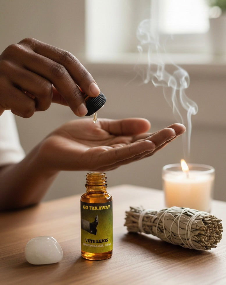Go Far Away Spiritual Oil – Boundary & Distance Intention Oil (½ oz)