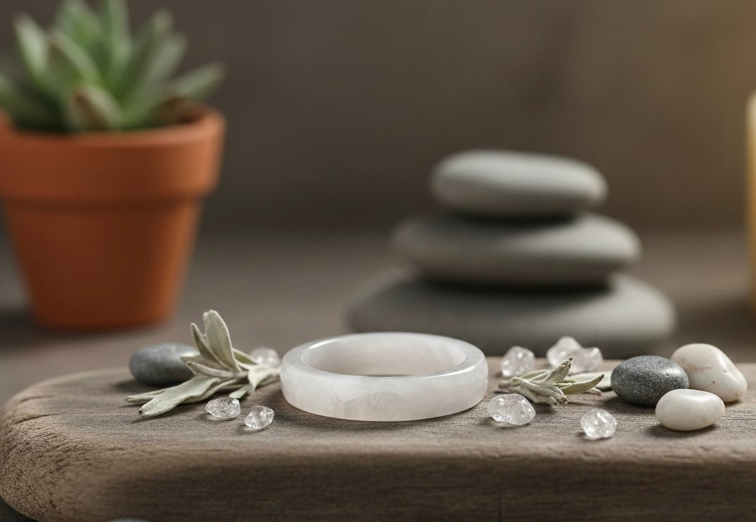 Clear Quartz Pure Clarity Band (Unisex) for Cleansing and Energy Amplification