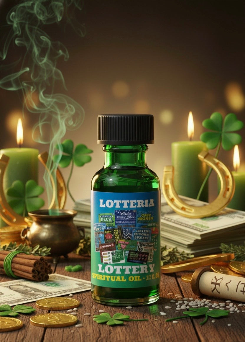 Lottery Spiritual Oil – Luck, Money & Winning Energy (½ oz)