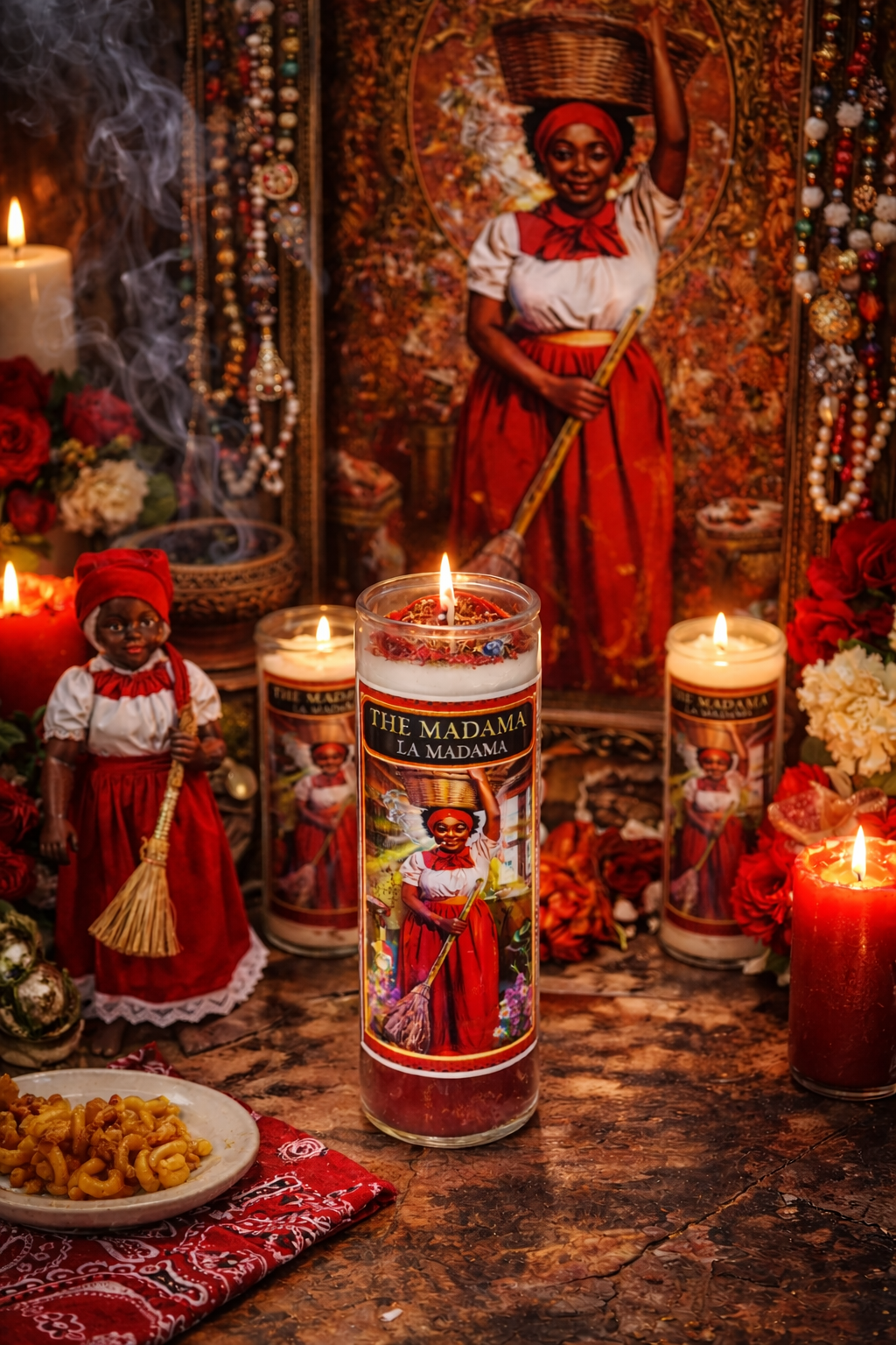 The Madama 7-Day Candle Ritual Set with Protection Bracelet and Herbs Included for Spiritual Protection and Cleansing