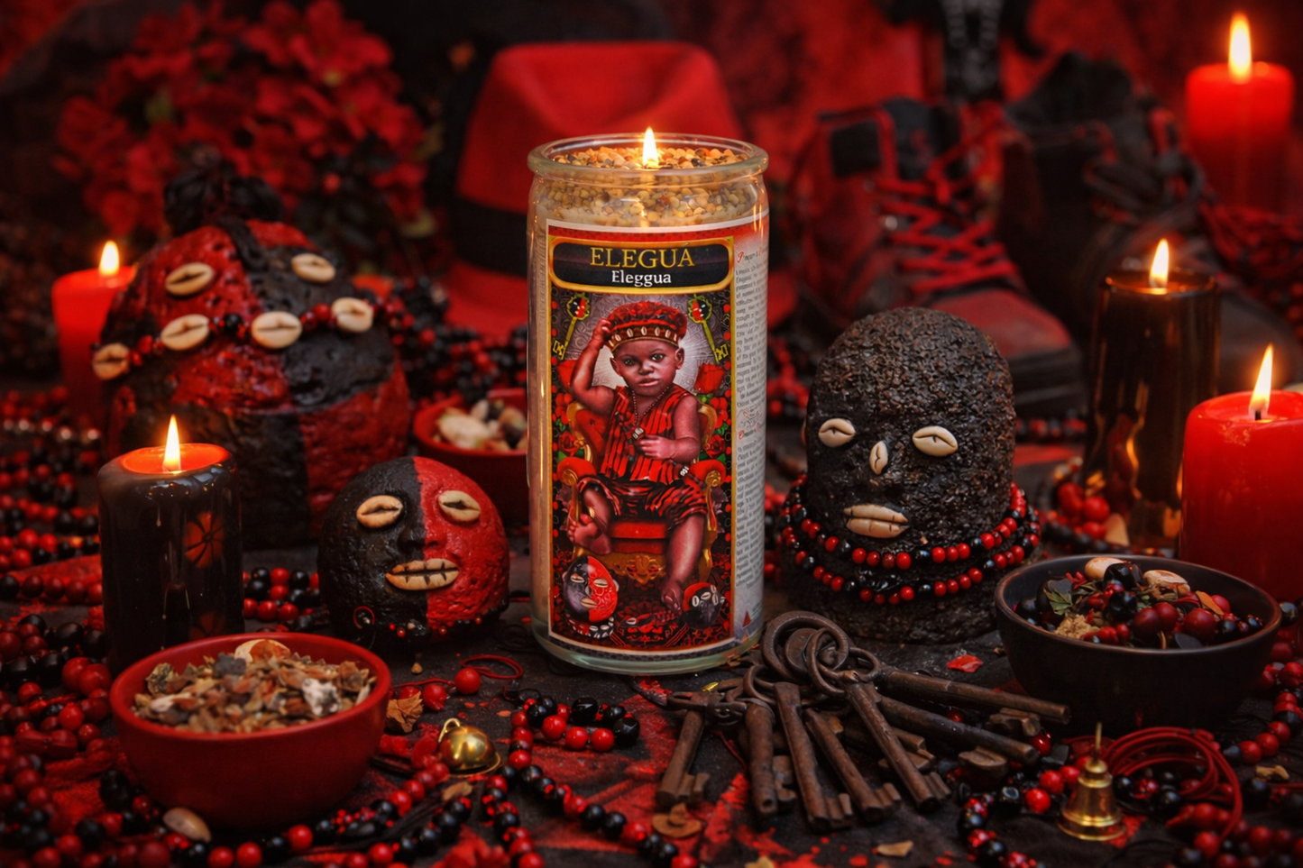 Elegua 3-Day Ritual Candle For Guidance Opening Roads & Spiritual Alignment
