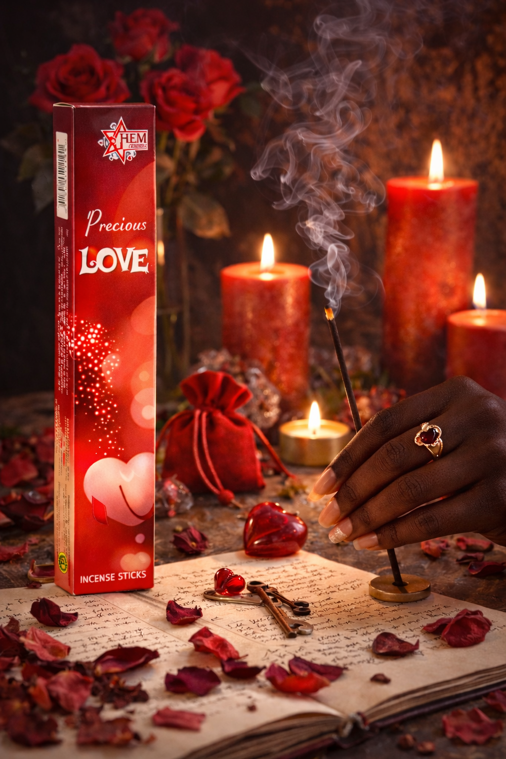 Precious Love Intention Incense – Romantic Atmosphere & Heart-Centered Focus (20 Sticks)