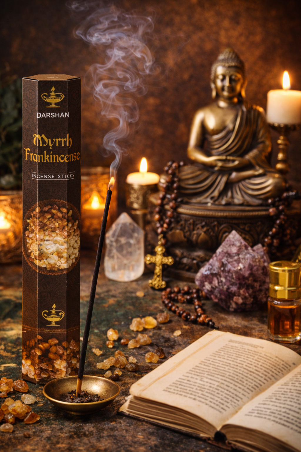 Myrrh & Frankincense Ritual Incense Sticks – Purification, Prayer & Spiritual Grounding